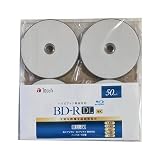 Touch(E-セレクト) BD-R DL 50GB 50枚 ブルーレイ ディスク 片面2層 4k 録画用 6倍速(1-6倍速) 大手メーカー同工場製 WEB限定フラットケースのリーズナブルパック BD-R50DL50FT