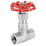 Akozon グローブバルブ DN15 ステンレス製ゲートバルブ BSPP G1 / 2 ロータリー水門 水　油用