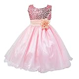 (プタス)Putars ベイビー服 子供服 女の子 ワンピース ドレス シークイン 薄絹 花柄 可愛い オシャレ プリンセス 通園 発表会 旅行 結婚式 記念日 プレゼント 3-10歳