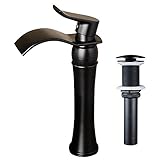 votamuta Waterfall注ぎ口シングルハンドルシンク蛇口ミキサータップ洗面所洗面Tallボディ VO2017052301