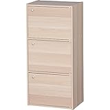 アイリスオーヤマ カラーボックス 3段 幅41.5×奥行29×高さ88cm ナチュラル ドア付 CX-33D