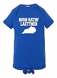 ケンタッキー州ファンベビーボディスーツBorn Hatin ' Laettner Funny Onesie – ロイヤルブルー ブルー