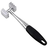 Vivoice Meat Tenderizer Hammer Heavy Duty Meat Mallet Sharp Stainless Steel Blades with Non Slip Com