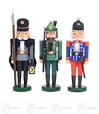 およそ 9.5 cm の鉱石山のくるみ割りのクリスマス図木の小型警官高さのくるみ割り