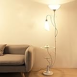 フロアランプリビングルームベッドルームベッドサイドシンプルでモダンな目の保護目の北ヨーロッパのソファーコーヒーテーブルライトE27高164cm (色 : 白)