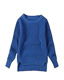 キッズ ベビー服 女の子 長袖 お出かけ ジュニア ニット セーター 遊び着 　伸縮　伸びる　柔らかい　無地　可愛い　保育園　幼稚園 90cm 100cm 110cm 120cm 130cm　ブルー1