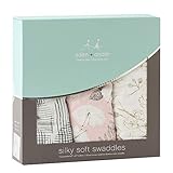エイデンアンドアネイ おくるみ 3セット ブランケット ギフト 出産祝い コットン silky soft swaddling wrap (カラー：Pretty Petals) 9219 Aden+An