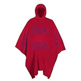 NCAAミシシッピOld Miss Rebels雨ポンチョ、1サイズ、レッド
