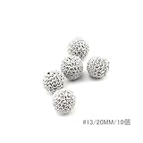 Mamimami Home おしゃぶり 歯がため かぎ針編みのビーズ 20mm/10個/#13 DIY 歯固め ジュエリー 授乳 ネックレス ライト ガラガラ 赤ちゃんの玩具　幼児 はがため 手作り 