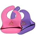 Baby Bibs Waterproof Silicone Soft THE BEST With GIFT BOX ,Comfortable Keep Stains Off,Easily Rolls