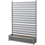 山善 ガーデンマスター アルミプランターフェンス(幅120高さ180) KAPF-1218(GY) グレー