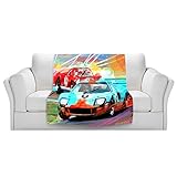 ブランケットウルトラソフトFuzzy 4サイズ！DIANOCHEデザインからby David Lloyd Gloverフォード・gt40ホームDecor Unique Designer芸術的スタイリッ