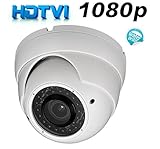 Ezdiyworld-HD TVI 2 MP Indoor/Outdoor Turret Dome Camera,1/2.7" CMOS 1080P HD 2.8-12 mm ,also works 