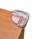 Baby Mate 12 PCS Artistic Clear Table Corner Guards - Baby Safety Flat Corner Protector - Furniture 