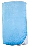 Luv Bug Company Organic Velour Waterproof Crib Sheet Blue [並行輸入品]