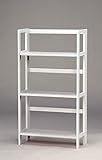 天然パイン材　ホワイト　折りたたみ本棚シェルフ 多目的ラック　3段　幅53x高さ97cm