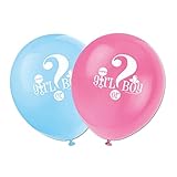 8 Boy or GirlベビーシャワーGender Revealパーティー12 "印刷ラテックスバルーン