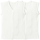 コンビミニ ノースリーブワンタッチ肌着2枚組 60～70 オフホワイト