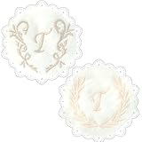 日本製 イニシャル {T} ガーゼ ハンドタオル ハンカチ 綿 １２０匁