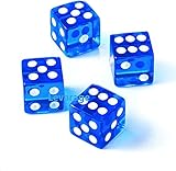Levarage 0024 サイコロ カラフル クリアタイプ ブルー 青 ４個組 dice さいころ ダイス 商標登録品