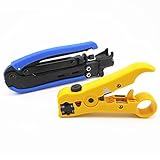 RG59 RG6 RG11圧縮ツール　同軸コネクタ　同軸ケーブルクリンパーストリッパ 包装付く