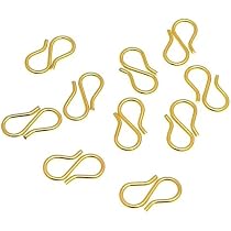 PH PandaHall 40pcs 2 Colors 24K Gold S Hook Clasps, Italy