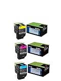 Lexmark 80C1HC0 80C1HM0 80C1HY0, CX410, CX510 大容量 シアン マゼンタ イエロー トナーカートリッジセット