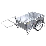 昭和ブリッジ オールアルミ製 折りたたみ式 リヤカー [ブレーキ・スタンド付き] SMC-3BS