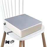 Taeku 食事 クッション, こども取り外し可能 座布団 椅子用 ダイニング チェアクッションキッズ用 ウォッシャブル 厚い チェア シート パッド マット (レザグレー)