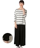 Angeliebe エンジェリーベ マタニティ ボア パンツ in ポンチ 表 起毛 マキシ スカーチョ 産前 産後 対応 妊婦服 あったか スカンツ ガウチョ M ブラック