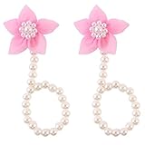 FEITONG@ 2016 Cute Pearl Chiffon Barefoot Toddler Foot Flower Beach Sandals Anklet (Pink) by FEITONG