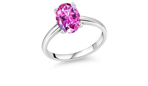 全商品オープニング価格 ジルコニア ファンシーピンク 指輪 エンゲージリング 婚約指輪 ソリティア 細身 シンプル Cz 一粒 おしゃれ ブランド K14 ホワイトゴールド 14金 リング レディース 指輪 リング