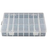 muicatte 24グリッドプラスチックストレージDIYツールボックスネジスペアパーツジュエリーイヤリングプラスチックケースコンテナ