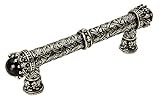 Carpe Diem Hardware 6911-9Ox Crowning Glory King George O.C. Pull with Semi-Precious Stone, 4-Inch [
