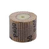 uxcell 軸付き砥石　研磨　ルーター　フラップ ホイール　ブラシ シャフト　17mm x 14mm　400砂　円筒型　研削　研磨加工用