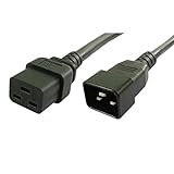 Goliton? C19 to C20 PDU UPS Power Extension Cord Cable Server 16A Male to Female Power Cord - 1.8M [