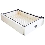 Ggumbi ベビーサークル＋カバー ２点セット 折りたたみ マット World Star Large アイボリー×ベージュ