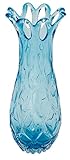 Benzara 58967ガラスのスカイブルーの花瓶