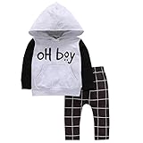ZooArts ベビー服 子供服 男の子 スウェット+ズボン 2点セット トレーナー パーカー 欧米風 ファッション アルファベット プリント キッズ 長袖 春秋 可愛い おしゃれ 上下セット セット