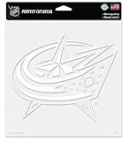 NHL公式Columbus Blue Jackets 8 x 8ホワイトPerfect Cut Decal