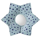 Taurau.C 4つ 層 360° 回転 よだれかけ ビブ　ベビー　ＢＡＢＹ 出産祝い　食事　エプロン お洒落 派手 ハデ　カワイイ　 (水色星)