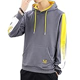 パーカー メンズ 秋服 長袖 フード付 スウェット トレーナー プルオーバー ゆったり トップス カジュアル 大きいサイズ 無地 春 秋 冬