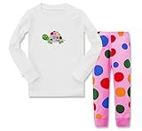 Gold treasure綿100%子供パジャマ長袖 キッズ 漫画のカメ寝間着2-7歳 (95cm(3歳), ピンク)