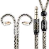【川木】プロ16本シルバーメッキヘッドホンコード 4.4mm mmcx ヘッドホンコード 4.4【M230】 (4.4mm to MMCX (F))
