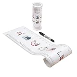 英国製 トールテープ(Talltape) 壁掛け身長計 200cm ラージ プラスチック製 TTAbcL (アルファベット)