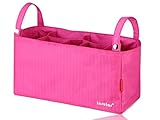 greenleaf-jp ベビーカーバッグ ドリンクホルダー かわいい 軽量 ベビーカー収納 簡単装着 マザーズバッグ バッグ(ピンク)