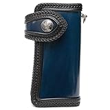 [Mama kin'] コードバン/ライダースウォレット/バイカーズ/サドルレザーウォレット/ヌメ革/長財布/009cdv84nv