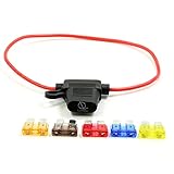 Lumision Fast Shipping *インライン16 AWG ato ATCヒューズホルダー( Water Proof ) +ヒューズセット5、7.5、10、15、20 Amp