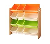 ナチュラルカラーのおもちゃ箱 4段 (ナチュラル)