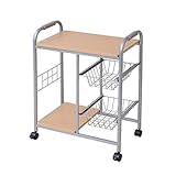 マルチ収納キッチンワゴン ナチュラル ZFC-0053-NA